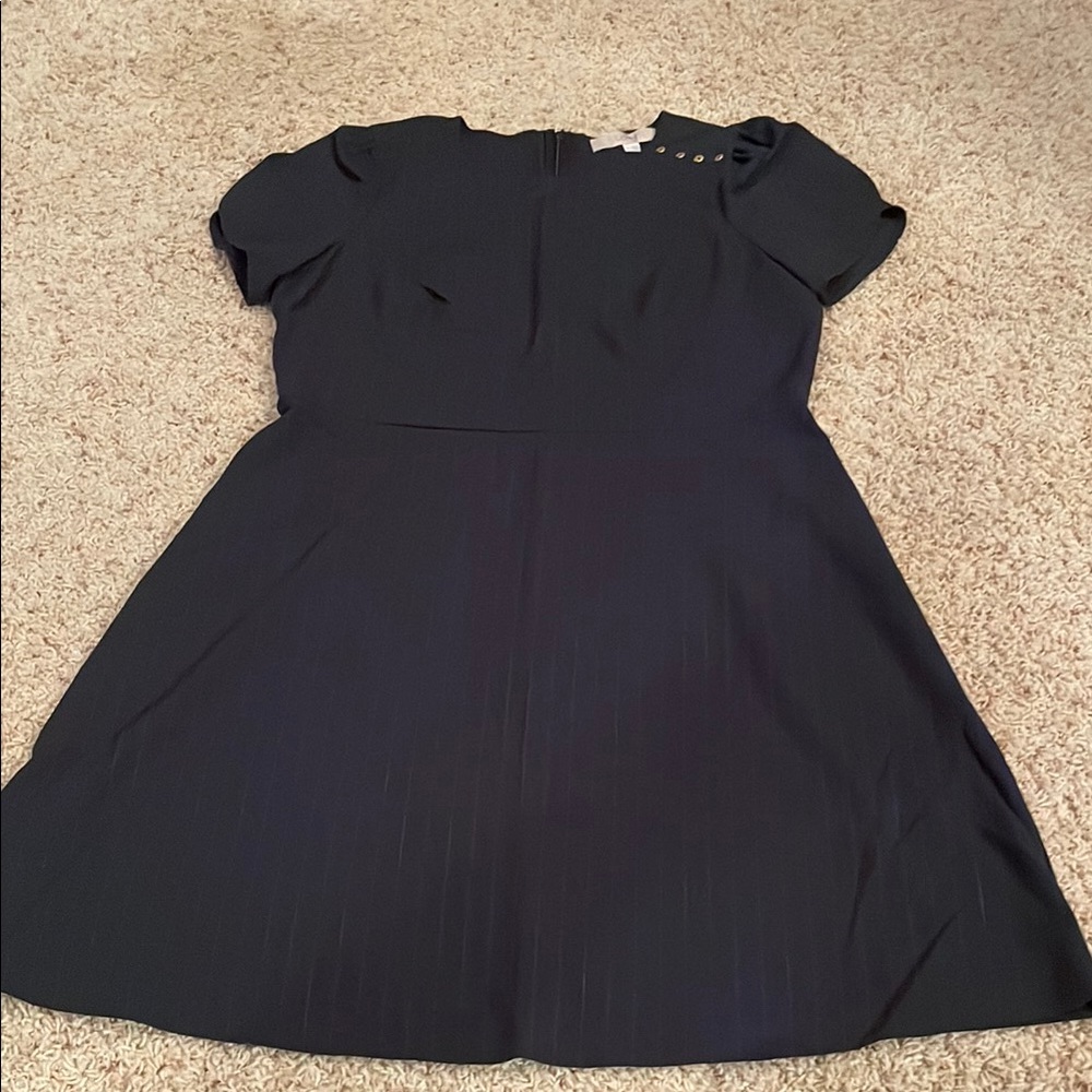 LOFT Black Midi Dress